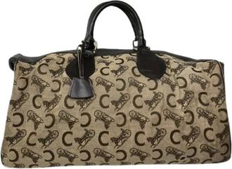 Celine Pre-owned Weekend Bags, female, Brown, Size: ONE SIZE Pre-owned Vintage Canvas Weekend Bag