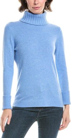 Forté Cashmere Chunky Trim Turtleneck Cashmere Sweater