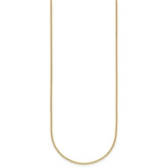Diamond2Deal 18k Yellow Gold Polished 1.5mm Solid Cable Chain Necklace