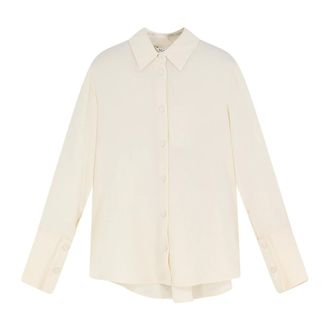 Max Mara Dames, Blouses & Shirts, Beige, Maat: L Zijde