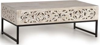 Giner&Colomer Handgefertigter, massiver Couchtisch Mykonos 110 x 60 cm