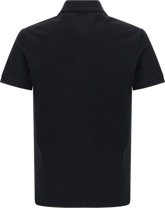 Balmain Logo-Embroidered Piqu&eacute; Polo Shirt - Black