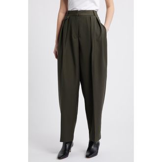 Mango Nasa Pleated Trousers in Khaki Green at Nordstrom Rack, Size 10
