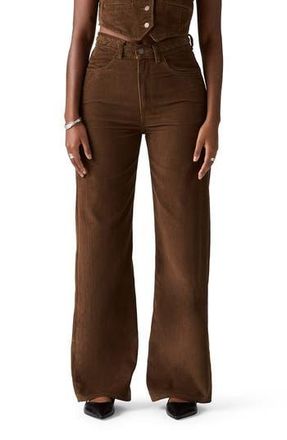 Levi's Ribcage Braided High Waist Wide Leg Corduroy Jeans in Carafe at Nordstrom Rack, Size 29 X 32