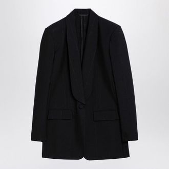 Givenchy Zwarte Stretch Wolmix Blazer