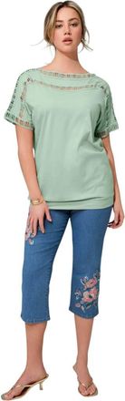 Roaman's Ladder Stitch Tee in Ice Jade at Nordstrom, Size Large