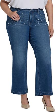 NYDJ Nydj Plus Teresa Lake Notre-Dame Wide Leg Jean