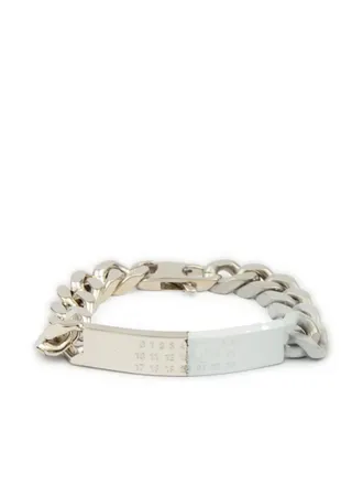 Maison Margiela Minimal Logo Id Tag Bracelet
