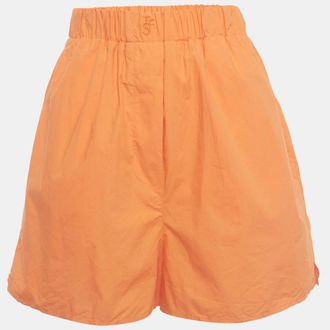 Frankie Shop Orange Cotton Poplin Lui Boxer Shorts