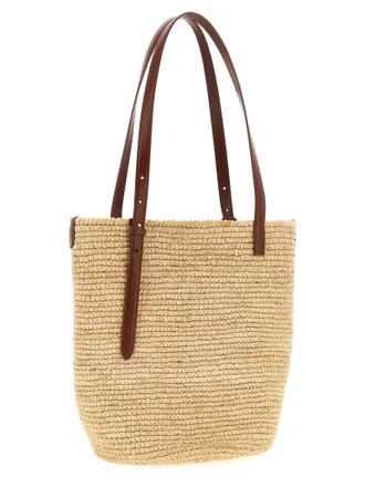 Paco Rabanne Braided Raffia Tote Bag - Beige
