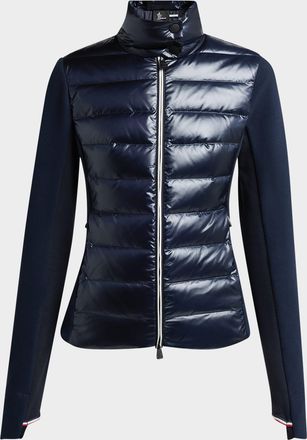 Moncler Padded Down Zip-Up Sweatshirt