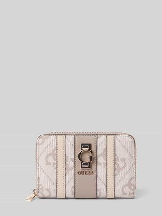 Guess Portemonnaie mit Label-Applikation Modell ERENIA in Taupe, Größe 1