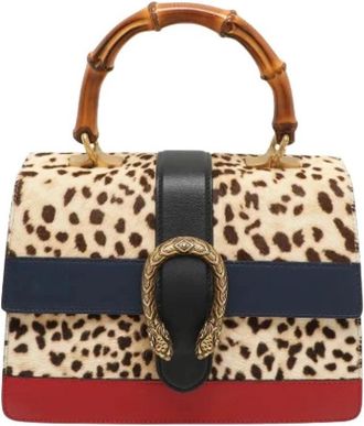 Gucci Pre-owned Vintage Handtas - Dames - Vintage Handtas - Veelkleurig - ONE Size - Leer - Vintage
