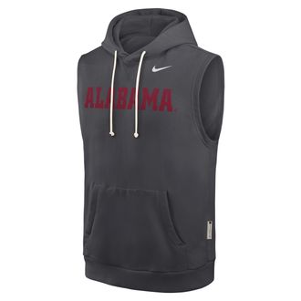 Nike Alabama Sideline Nike Mens Dri-FIT College Sleeveless Pullover Hoodie in Grey | 03B406FABV-65K