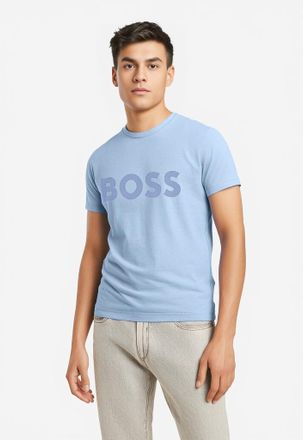 Boss Orange by Hugo Boss T-Shirt BOSS ORANGE Thinking, Herren, Gr. 4XL, blau (open blau470), Jersey, Obermaterial: 100% Baumwolle, regular fit normal, Rundhals, eingesetzt abg