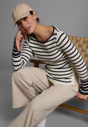 Daniel Hechter Strickpullover mit stilvollem Seitenschlitz