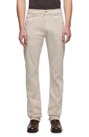 7 For All Mankind Luxe Performance Lefthand The Straight Leg Jeans in Left Hand Oat at Nordstrom, Size 31