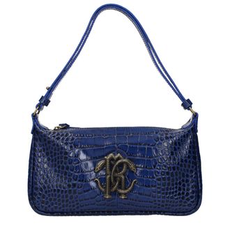 Roberto Cavalli Blue Leather Womens Handbag