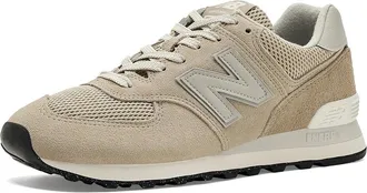 New Balance Classics WL574V2 Womens Running Shoes Beige/Nb 102 White : 8.5 B - Medium, Suede/Textile