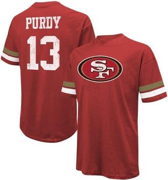 Majestic Threads Mens Majestic Threads Brock Purdy Scarlet San Francisco 49ers Name & Number Oversize Fit T-Shirt at Nordstrom, Size Xx-Large