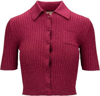 Gucci Cropped Polo Shirt - Dames - Vesten - Rood - XS - Truien & Vesten