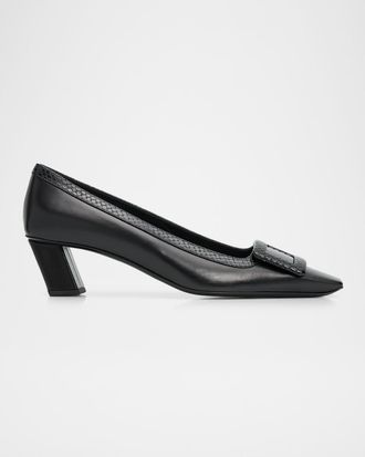 Roger Vivier 45mm Belle Vivier Embossed Leather Pumps