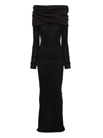 Entire studios long sleeve dress - women - Wool - M - Black