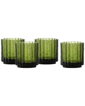 Fortessa Set of 4 Mahalo Stackable Glasses, 11oz Double Old Fashioned
