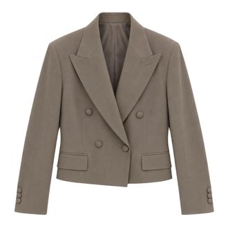 Mars&eacute;m Marsem - Gestructureerde korte blazer - Dames - Jassen - Bruin - Maat: M Zijde