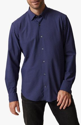34 Heritage Crystal Button-Up Shirt in Navy at Nordstrom, Size Large