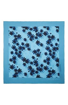 Lords of Harlech Sofia Silk Scarf in Rambla Floral Teal at Nordstrom
