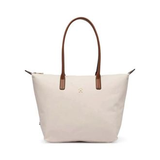 Tommy Hilfiger Tote Bags, female, Beige, Size: ONE SIZE Popette Tote