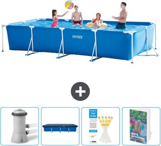Intex Piscina Con Estructura Rectangular - 450x220x84 Cm - 7-piezas Scb129
