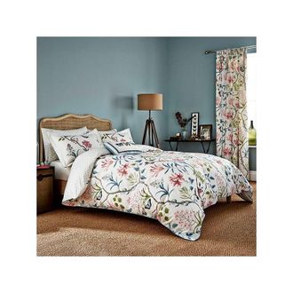 Sanderson Clementine Duvet Cover Set Super King Size Duck Egg