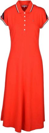 Tommy Hilfiger Red Flared Polo Dress