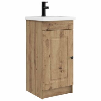 vidaXL Vanidad De Ba&ntilde;o Con Lavabo Roble Artisan 42 X 40 X 84,5 Cm Vidaxl