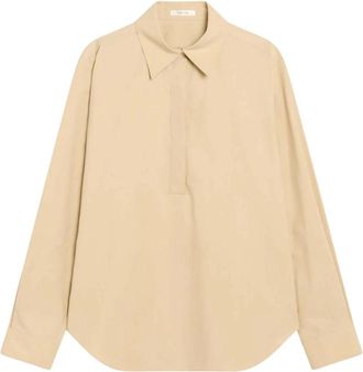 The Row Dames, Blouses & Shirts, Beige, Maat: S Katoen
