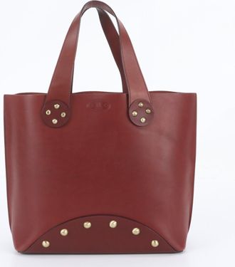 Celine Brown Leather Handbag Shoulder Bag Tote Bag (Pre-Owned)