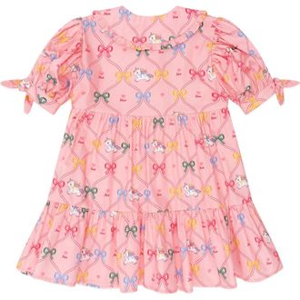 Huxbaby Unicorn Bow Puff Dress in Dusty Pink at Nordstrom, Size 6-12M Au