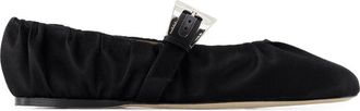 PARIS TEXAS Womens Sveva Ballerina Black Silk