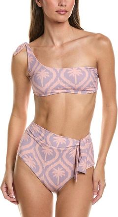 Maneb&igrave; Manebi 2Pc Tie-Up One-Shoulder Bikini Set