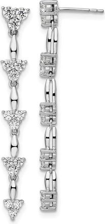 Diamond2Deal 14K White Gold 1 ct Lab Grown Diamond Marquise Cluster Dangle Earrings VS Clarity, G-H Color