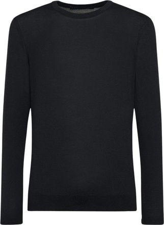 Kiton Trui met ronde hals - Heren - Ronde hals truien - Blauw - S - Wol - Truien & Vesten