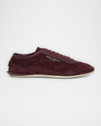 Dolce & Gabbana Men & apos;s Lipari Suede T-Toe Low-Top Sneakers
