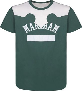 Maison Margiela Cotton T-Shirt - Heren - T-shirts - Groen - M - Katoen - Tops