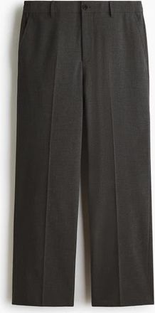 H&M Relaxed Fit Trousers in Dark Gray Melange at Nordstrom, Size Xx-Large