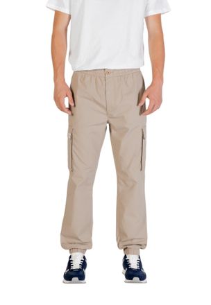 Calvin Klein Jeans Mens Cargo Pants Elasticated Hem - Tan - Size X-Large