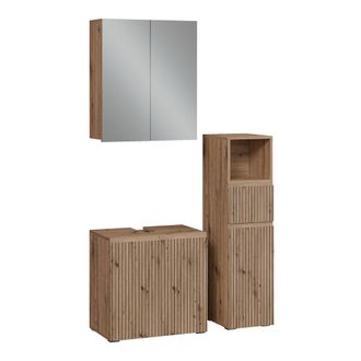 Vicco Conjunto De Muebles De Ba&ntilde;o De 3 Piezas Takumi, Roble Artesanal, 3 Piezas, Vicco