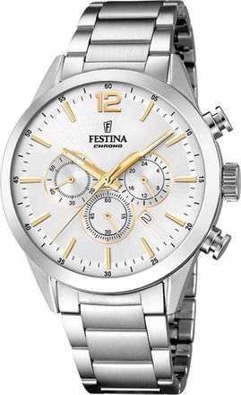 Festina F20343-1 Mens Timeless Chronograph Watch - Silver - One Size