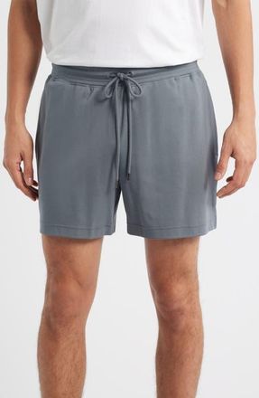 Daniel Buchler Stretch Cotton & Modal Blend Drawstring Pajama Shorts in Ocean at Nordstrom, Size Xx-Large